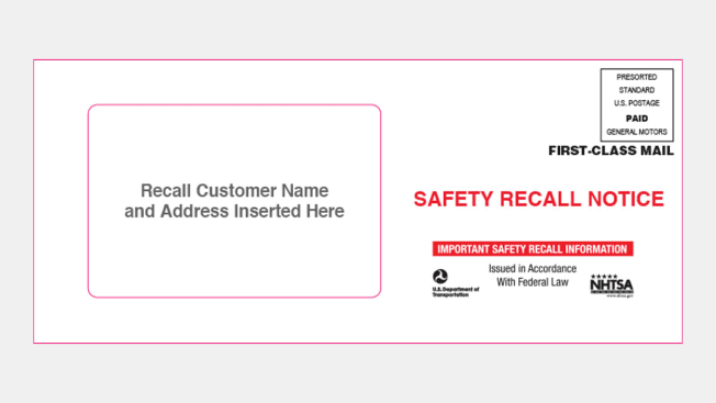 NHTSA car recall template letter